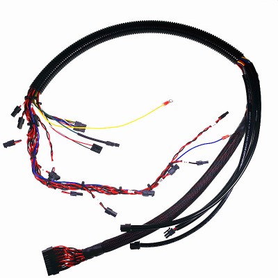 3.0mm Pitch 4pin Molex Connector with Wave Tube Braided Sleeve Twisted Wires Wire Harness